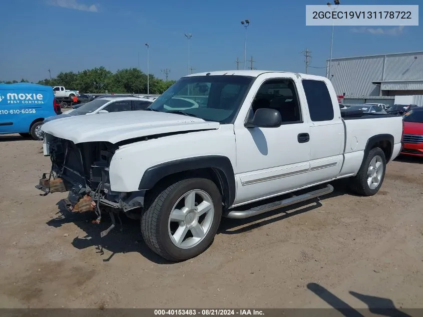 2003 Chevrolet Silverado 1500 Ls VIN: 2GCEC19V131178722 Lot: 40153483