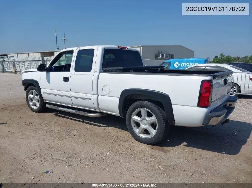 2003 Chevrolet Silverado 1500 Ls VIN: 2GCEC19V131178722 Lot: 40153483