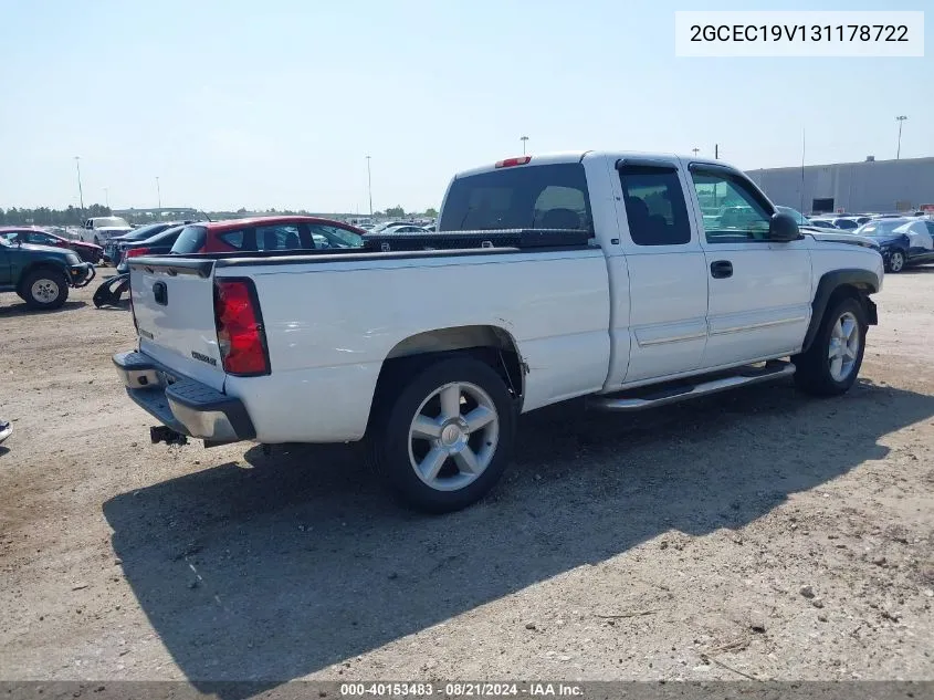 2003 Chevrolet Silverado 1500 Ls VIN: 2GCEC19V131178722 Lot: 40153483