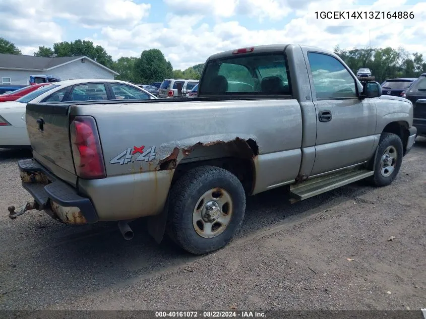 2003 Chevrolet Silverado 1500 VIN: 1GCEK14X13Z164886 Lot: 40161072