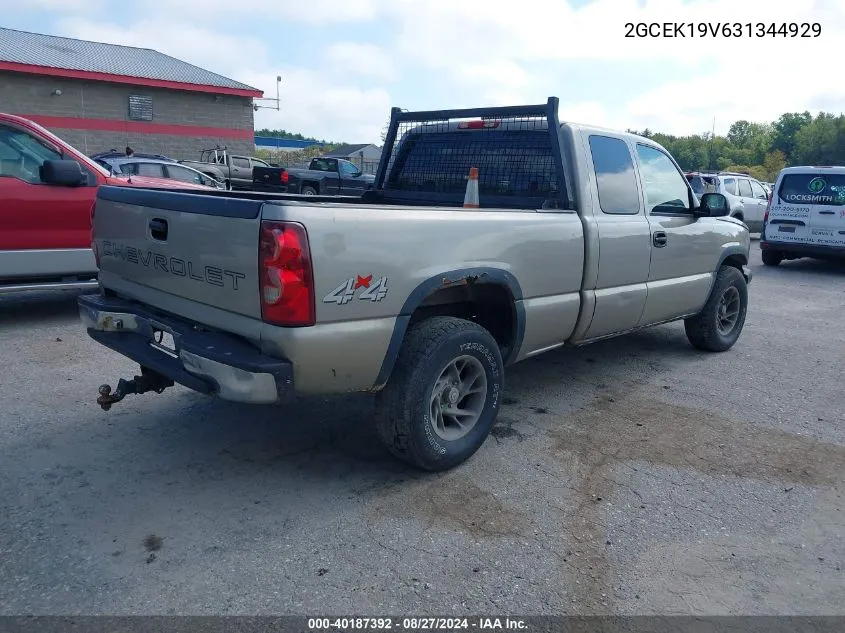 2003 Chevrolet Silverado 1500 VIN: 2GCEK19V631344929 Lot: 40187392