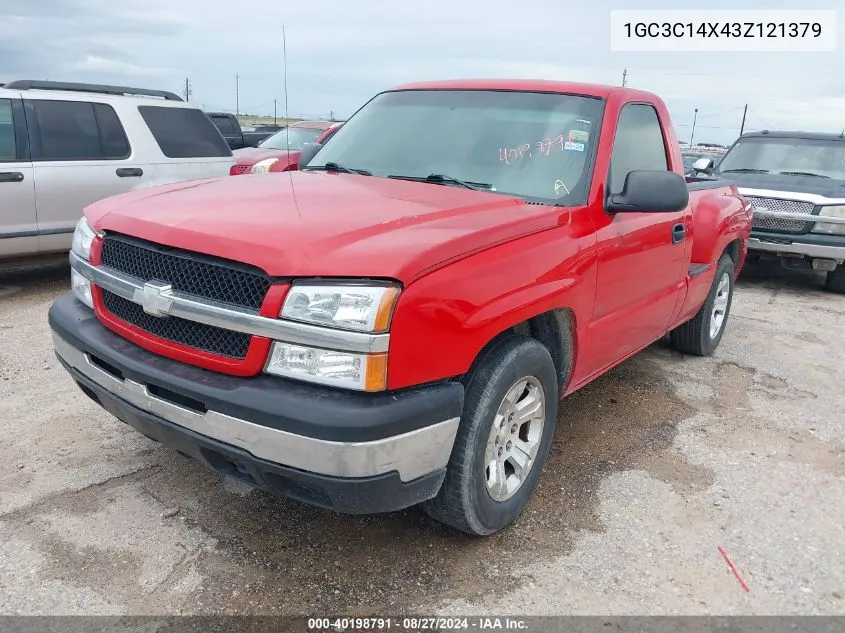 2003 Chevrolet Silverado 1500 VIN: 1GC3C14X43Z121379 Lot: 40198791