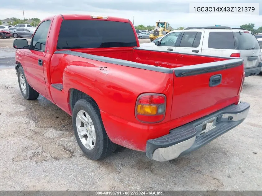 2003 Chevrolet Silverado 1500 VIN: 1GC3C14X43Z121379 Lot: 40198791