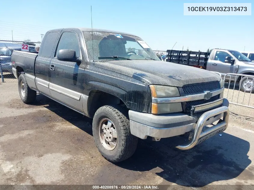 2003 Chevrolet Silverado 1500 Ls VIN: 1GCEK19V03Z313473 Lot: 40208976