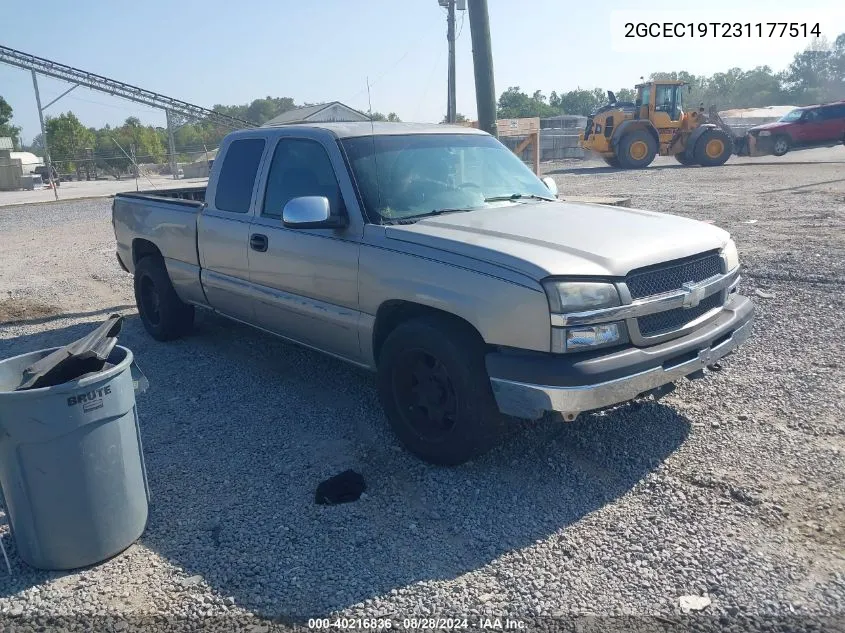 2003 Chevrolet Silverado 1500 Ls VIN: 2GCEC19T231177514 Lot: 40216836