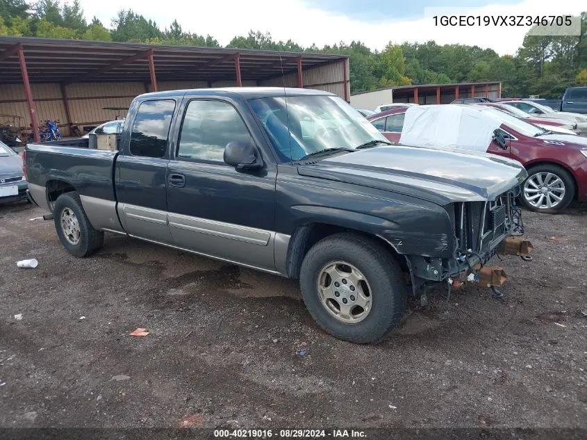 2003 Chevrolet Silverado 1500 Ls VIN: 1GCEC19VX3Z346705 Lot: 40219016