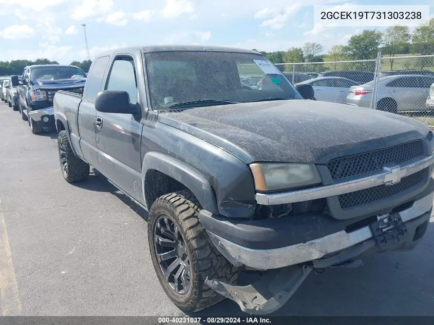 2003 Chevrolet Silverado 1500 VIN: 2GCEK19T731303238 Lot: 40231037