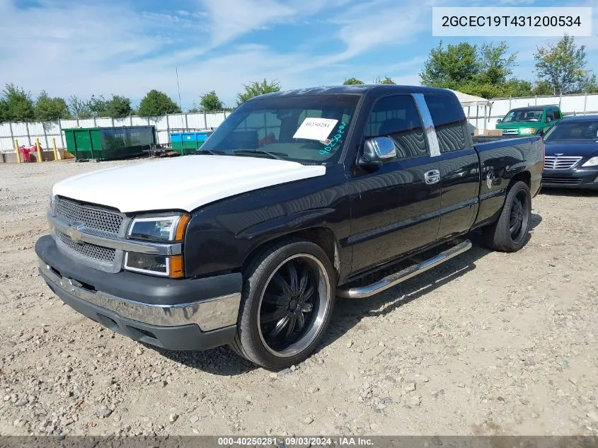 2003 Chevrolet Silverado 1500 Ls VIN: 2GCEC19T431200534 Lot: 40250281