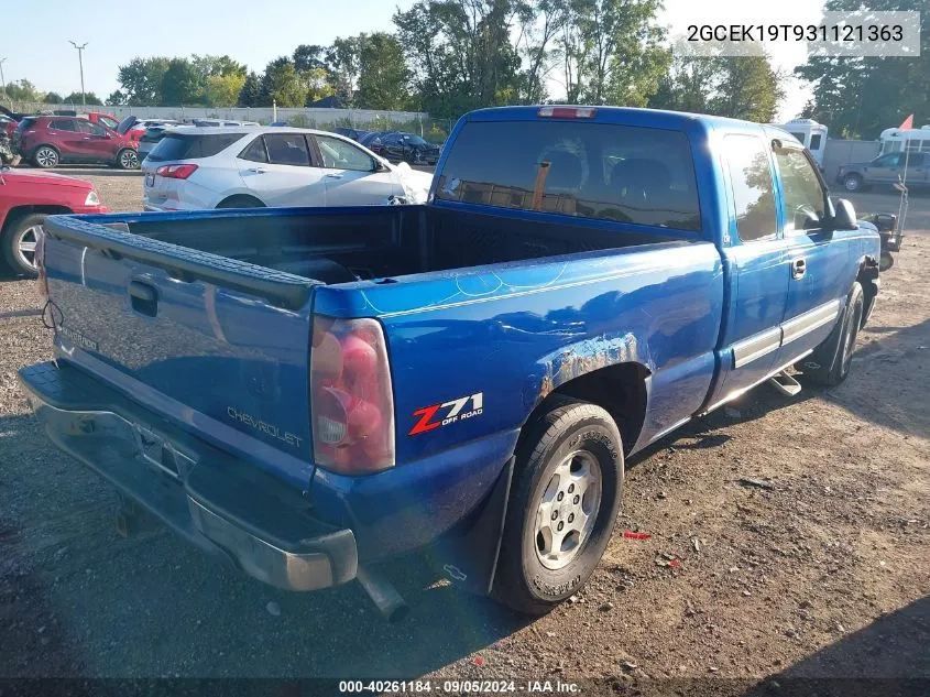 2003 Chevrolet Silverado 1500 K1500 VIN: 2GCEK19T931121363 Lot: 40261184