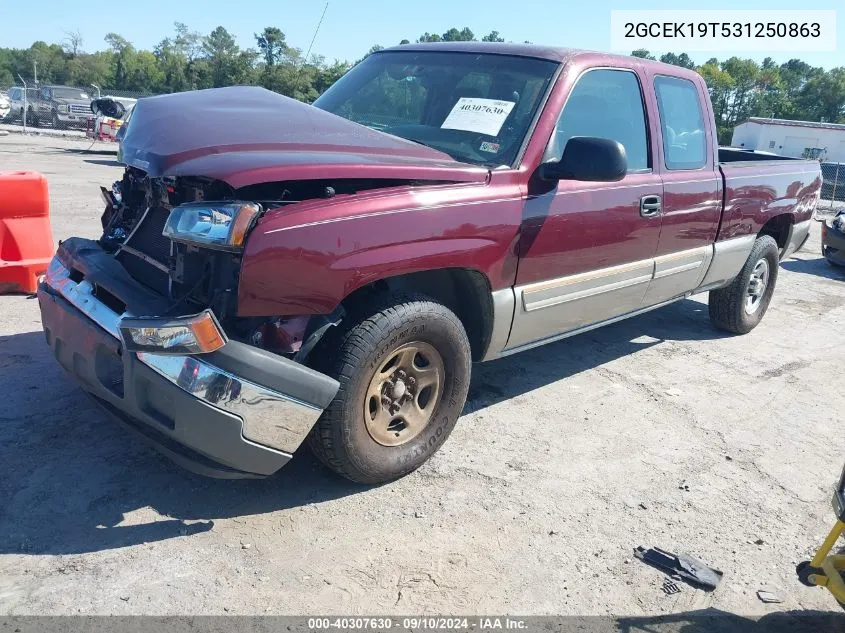 2003 Chevrolet Silverado 1500 Ls VIN: 2GCEK19T531250863 Lot: 40307630