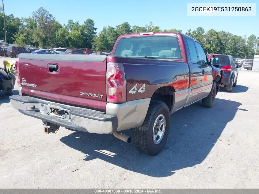 2003 Chevrolet Silverado 1500 Ls VIN: 2GCEK19T531250863 Lot: 40307630