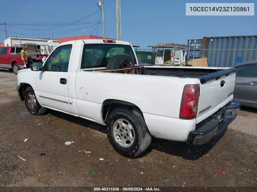 2003 Chevrolet Silverado 1500 Ls VIN: 1GCEC14V23Z120861 Lot: 40311036