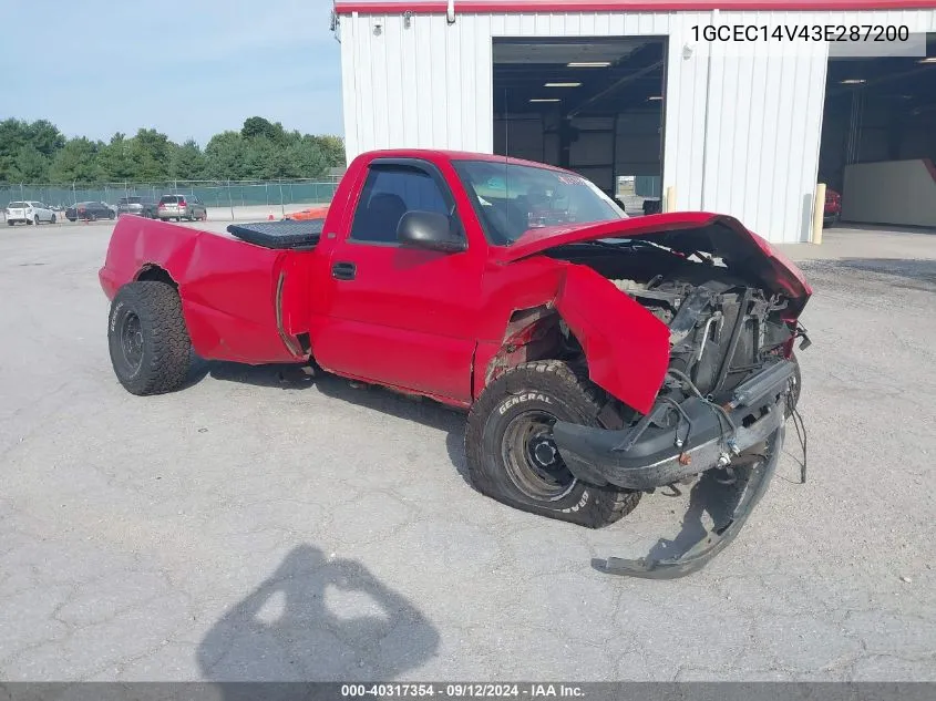 2003 Chevrolet Silverado C1500 VIN: 1GCEC14V43E287200 Lot: 40317354