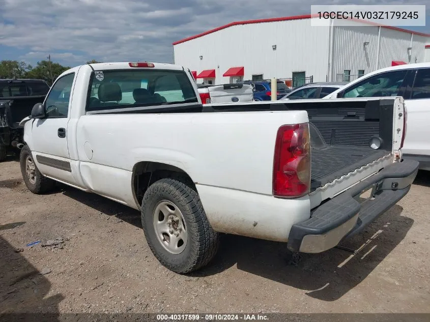 2003 Chevrolet Silverado 1500 Work Truck VIN: 1GCEC14V03Z179245 Lot: 40317599