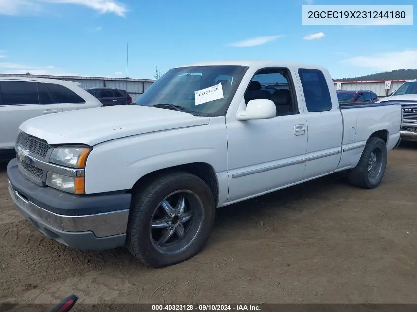 2003 Chevrolet Silverado 1500 Work Truck VIN: 2GCEC19X231244180 Lot: 40323128