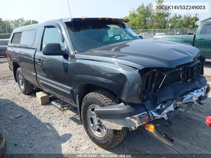 2003 Chevrolet Silverado 1500 VIN: 1GCEK14V53Z249003 Lot: 40324341