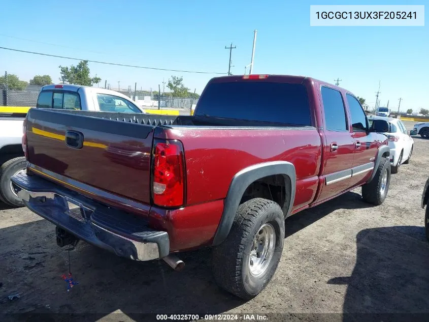 2003 Chevrolet Silverado 1500Hd Ls VIN: 1GCGC13UX3F205241 Lot: 40325700