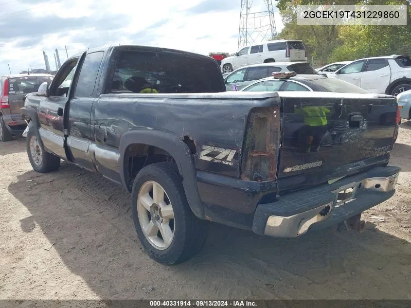 2003 Chevrolet Silverado 1500 Lt VIN: 2GCEK19T431229860 Lot: 40331914