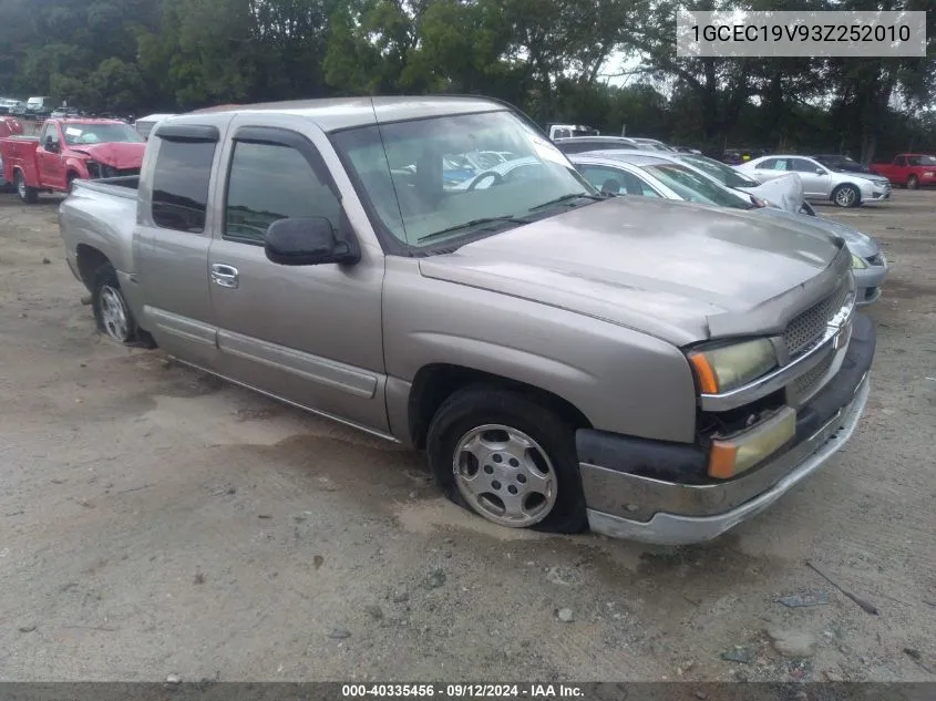 2003 Chevrolet Silverado C1500 VIN: 1GCEC19V93Z252010 Lot: 40335456