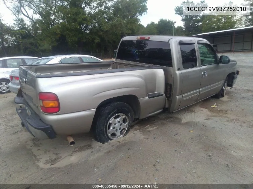 2003 Chevrolet Silverado C1500 VIN: 1GCEC19V93Z252010 Lot: 40335456