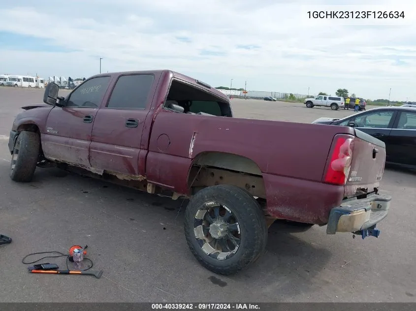 2003 Chevrolet Silverado 2500Hd Lt VIN: 1GCHK23123F126634 Lot: 40339242