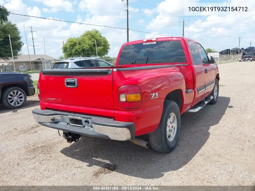 2003 Chevrolet Silverado 1500 Lt VIN: 1GCEK19T93Z154712 Lot: 40351369