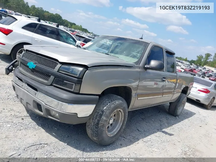 2003 Chevrolet Silverado 1500 Lt VIN: 1GCEK19T83Z219193 Lot: 40358723