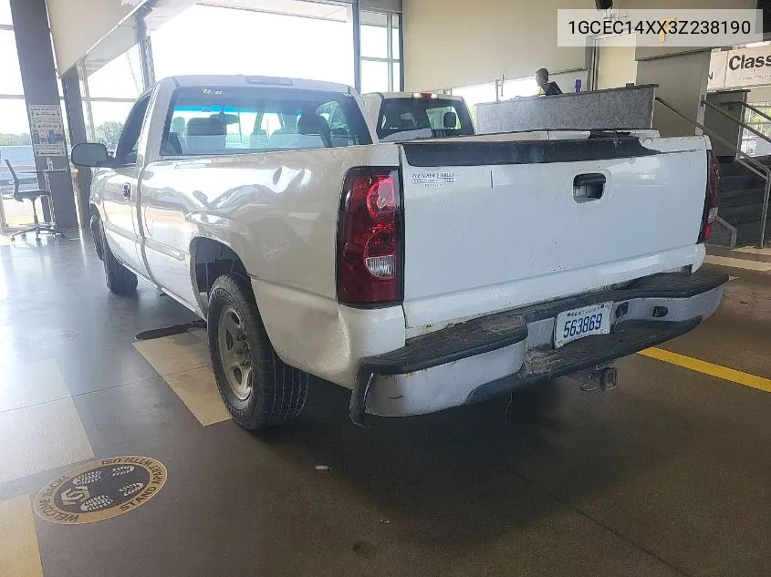 2003 Chevrolet Silverado C1500 VIN: 1GCEC14XX3Z238190 Lot: 40359029