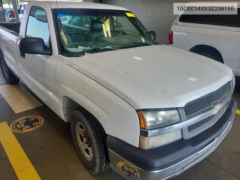 2003 Chevrolet Silverado C1500 VIN: 1GCEC14XX3Z238190 Lot: 40359029