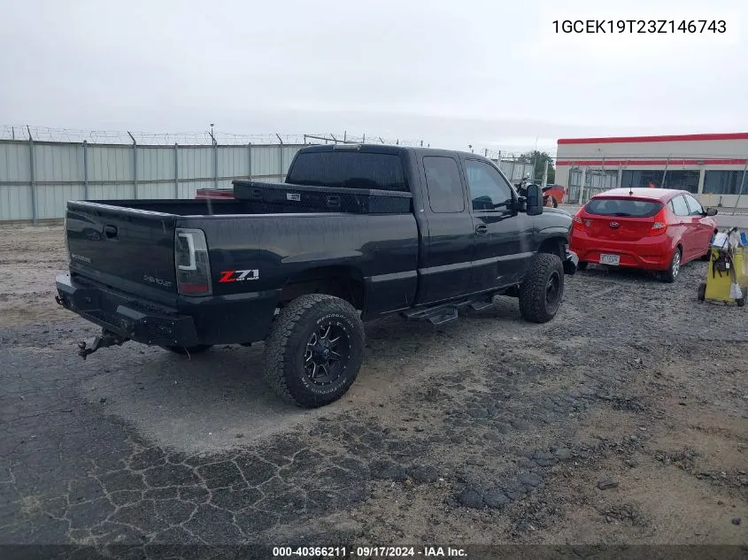 2003 Chevrolet Silverado 1500 Ls VIN: 1GCEK19T23Z146743 Lot: 40366211