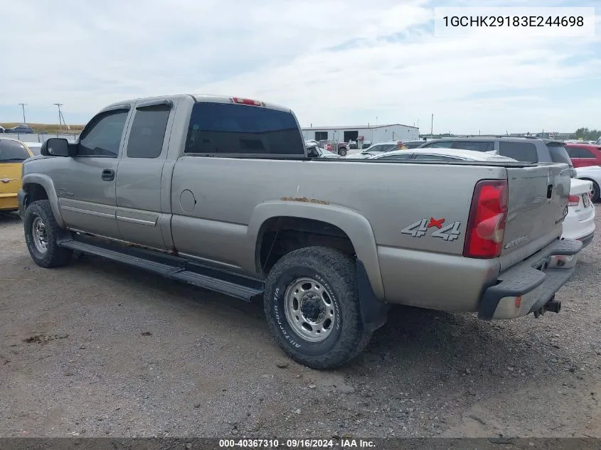 2003 Chevrolet Silverado 2500Hd Ls VIN: 1GCHK29183E244698 Lot: 40367310