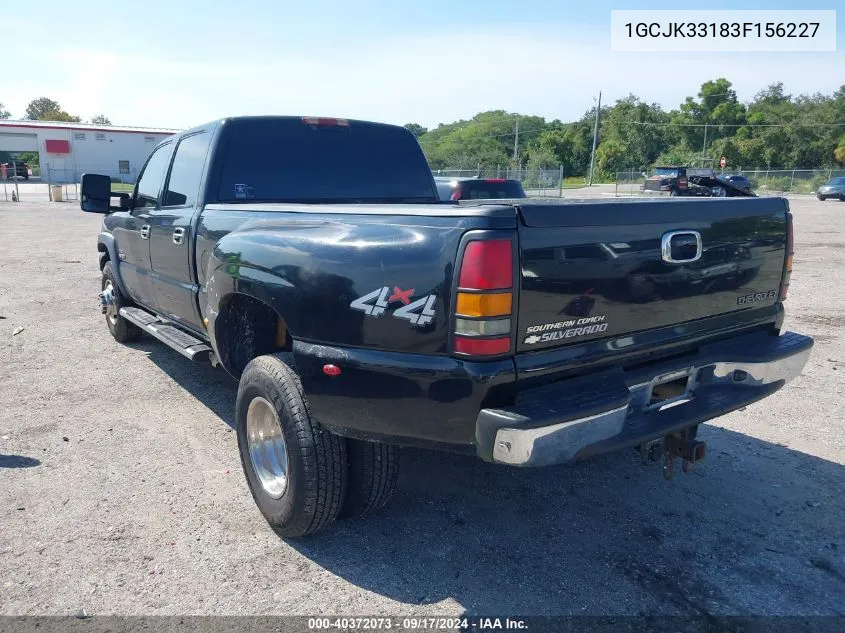 2003 Chevrolet Silverado K3500 VIN: 1GCJK33183F156227 Lot: 40372073