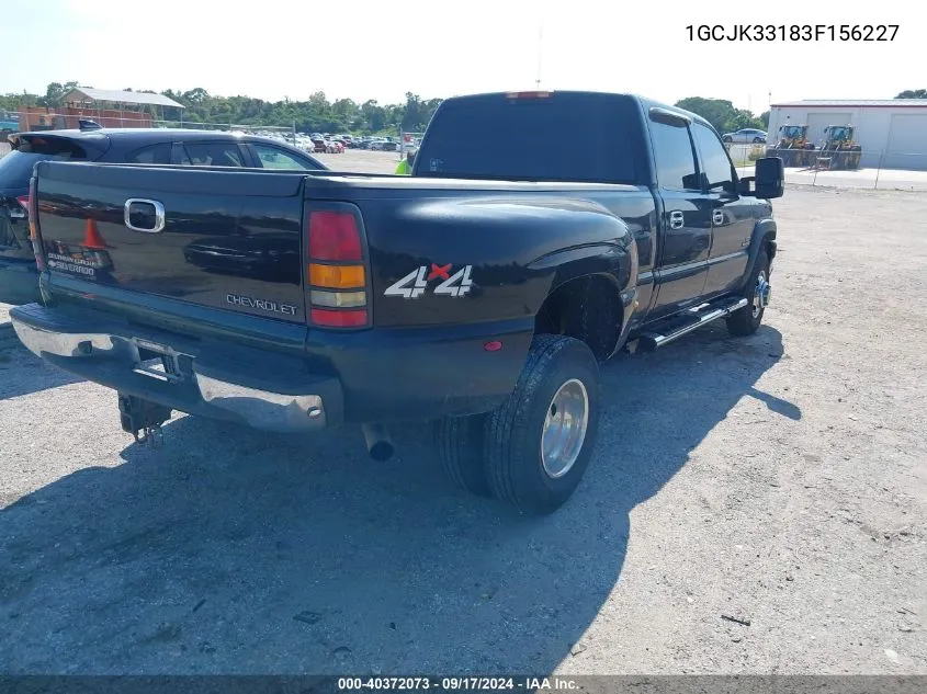 2003 Chevrolet Silverado K3500 VIN: 1GCJK33183F156227 Lot: 40372073