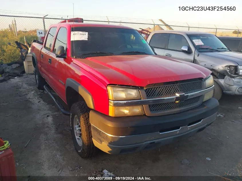 2003 Chevrolet Silverado 2500Hd VIN: 1GCHC23U43F254560 Lot: 40373089