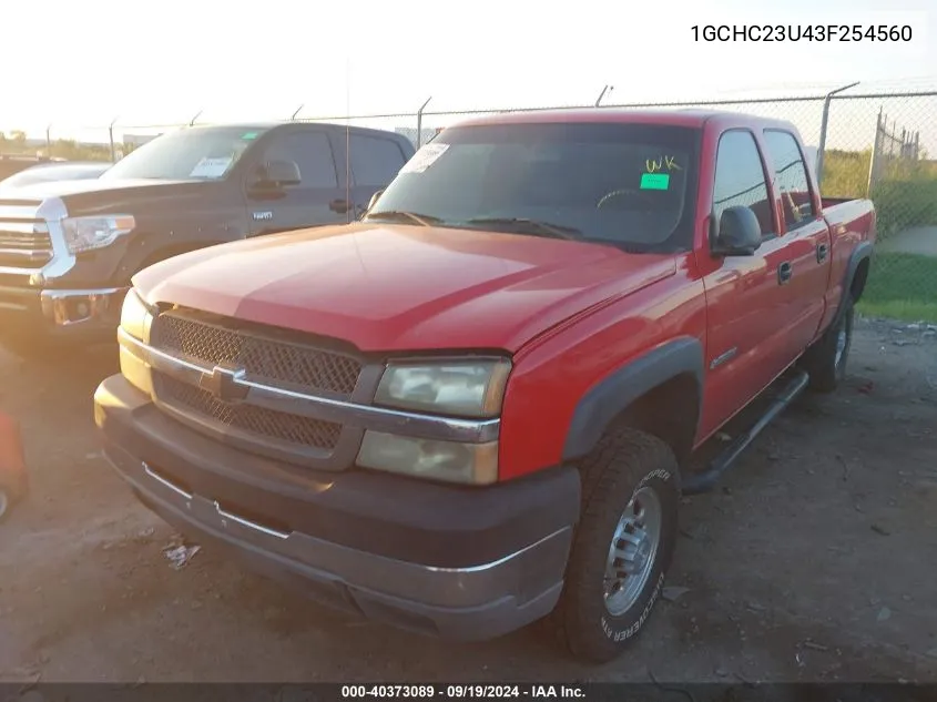 2003 Chevrolet Silverado 2500Hd VIN: 1GCHC23U43F254560 Lot: 40373089