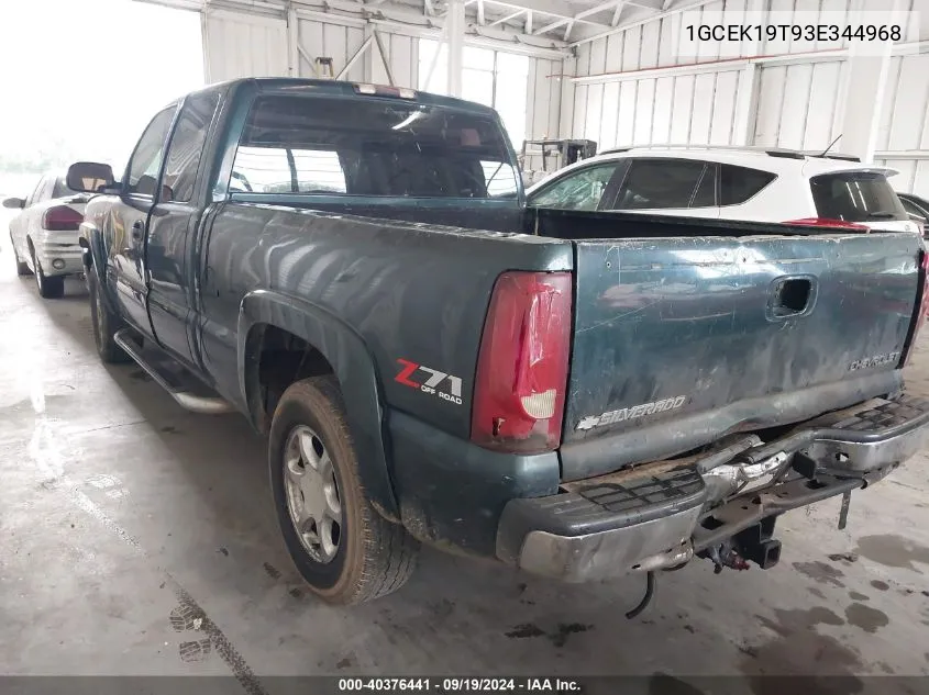 2003 Chevrolet Silverado 1500 Ls VIN: 1GCEK19T93E344968 Lot: 40376441