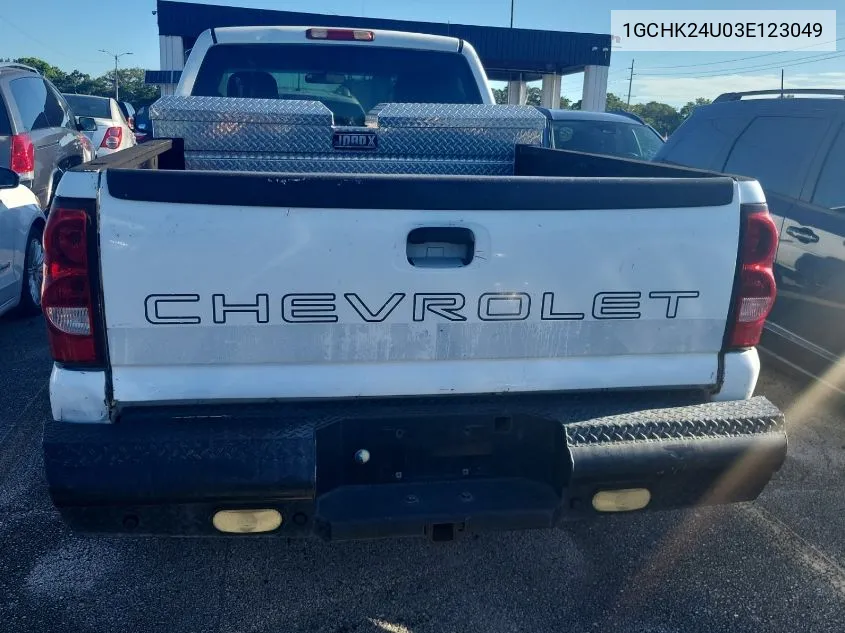 2003 Chevrolet Silverado 2500Hd Work Truck VIN: 1GCHK24U03E123049 Lot: 40386122