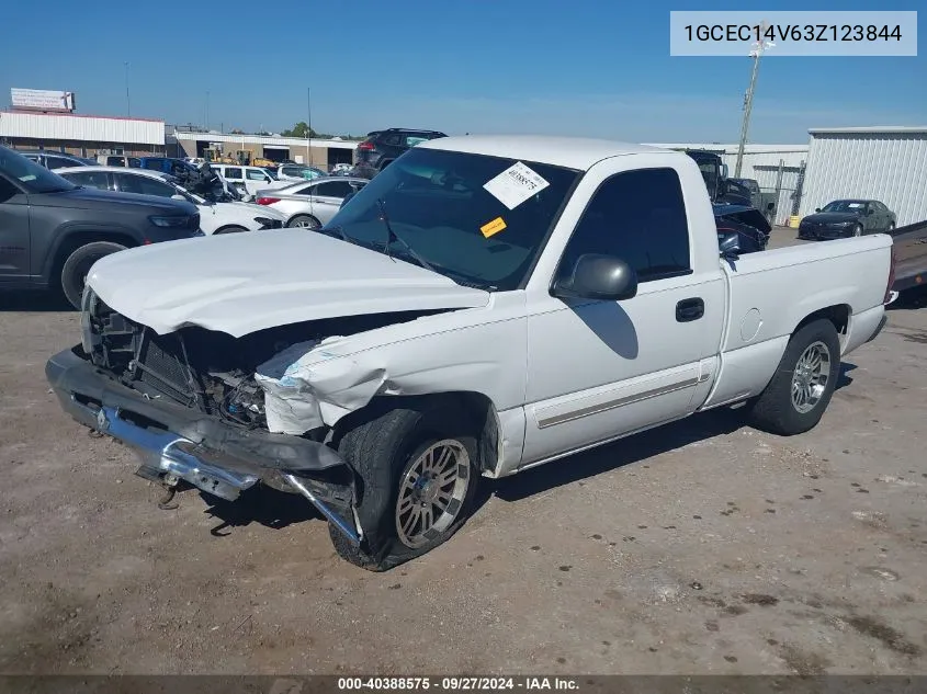 2003 Chevrolet Silverado C1500 VIN: 1GCEC14V63Z123844 Lot: 40388575