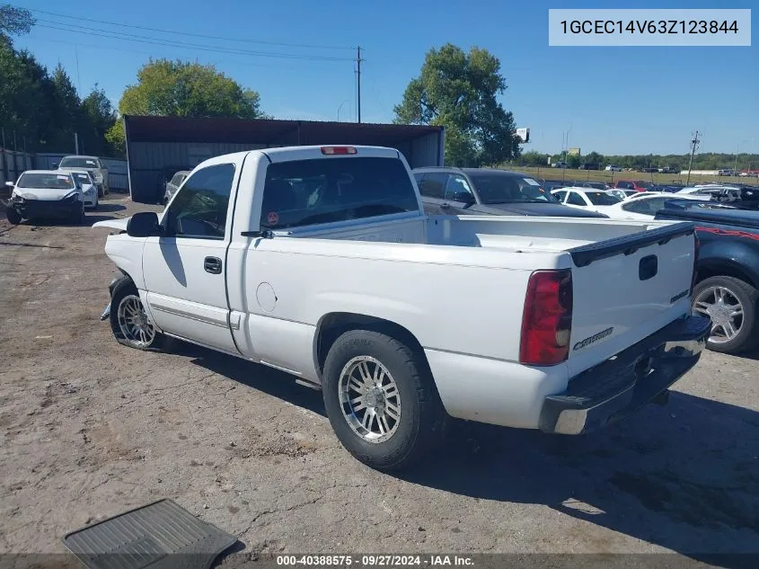 2003 Chevrolet Silverado C1500 VIN: 1GCEC14V63Z123844 Lot: 40388575