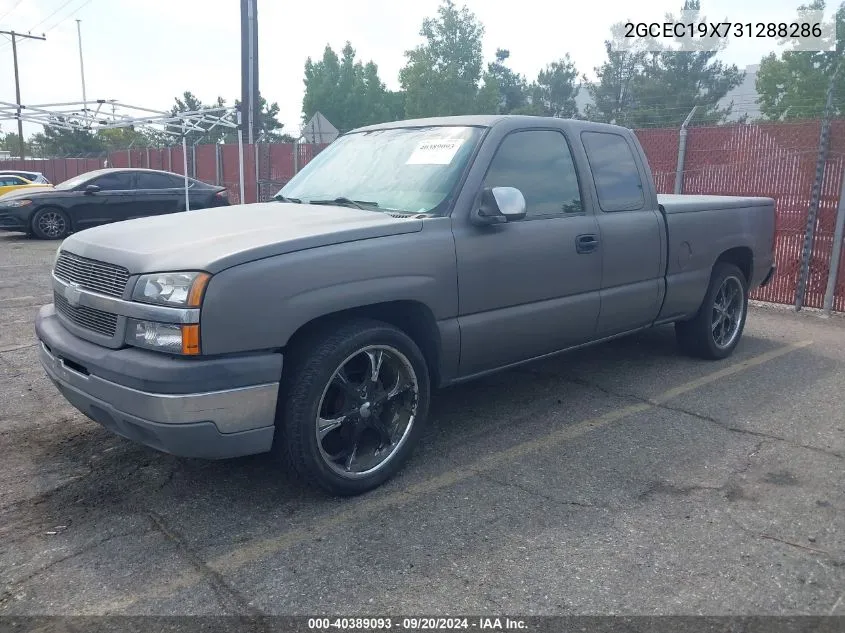 2003 Chevrolet Silverado 1500 Work Truck VIN: 2GCEC19X731288286 Lot: 40389093