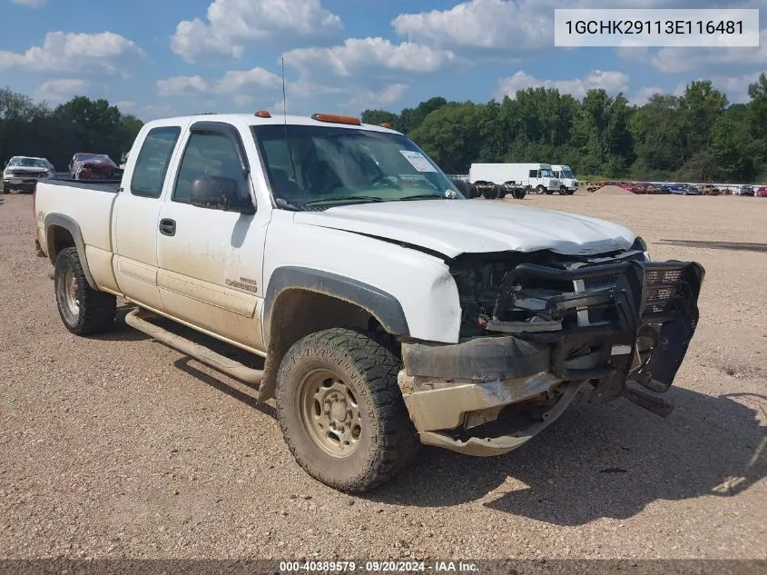 2003 Chevrolet Silverado 2500Hd Ls VIN: 1GCHK29113E116481 Lot: 40389579