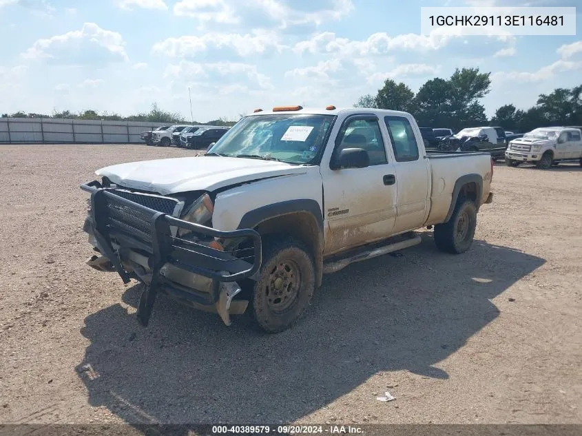 2003 Chevrolet Silverado 2500Hd Ls VIN: 1GCHK29113E116481 Lot: 40389579