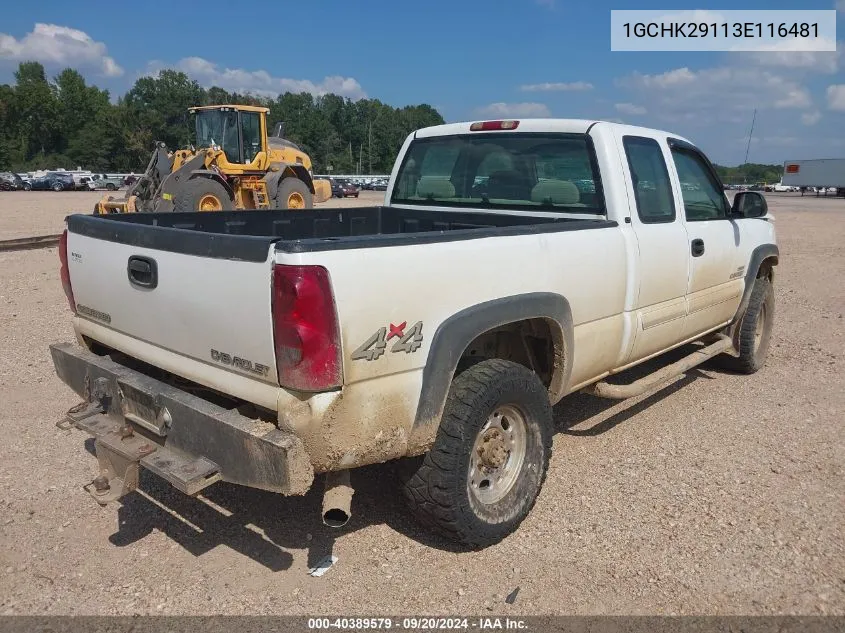 2003 Chevrolet Silverado 2500Hd Ls VIN: 1GCHK29113E116481 Lot: 40389579