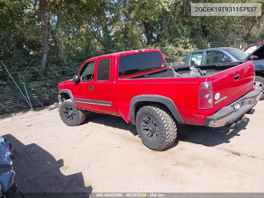 2003 Chevrolet Silverado 1500 Ls VIN: 2GCEK19T931157537 Lot: 40392999