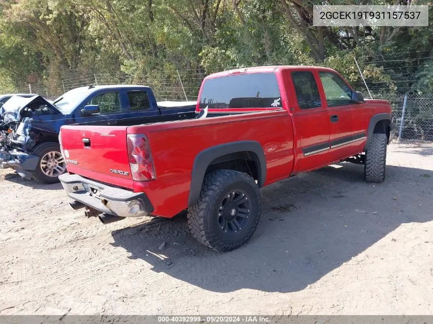 2003 Chevrolet Silverado 1500 Ls VIN: 2GCEK19T931157537 Lot: 40392999