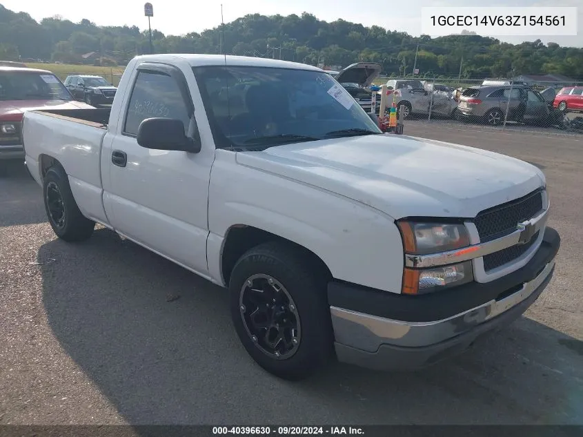 2003 Chevrolet Silverado 1500 Ls VIN: 1GCEC14V63Z154561 Lot: 40396630