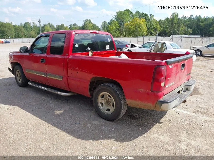 2003 Chevrolet Silverado 1500 Ls VIN: 2GCEC19V931226435 Lot: 40399513