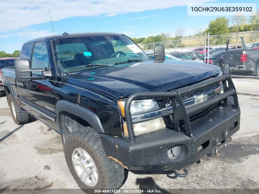 2003 Chevrolet Silverado K2500 Heavy Duty VIN: 1GCHK29U63E359102 Lot: 40411529