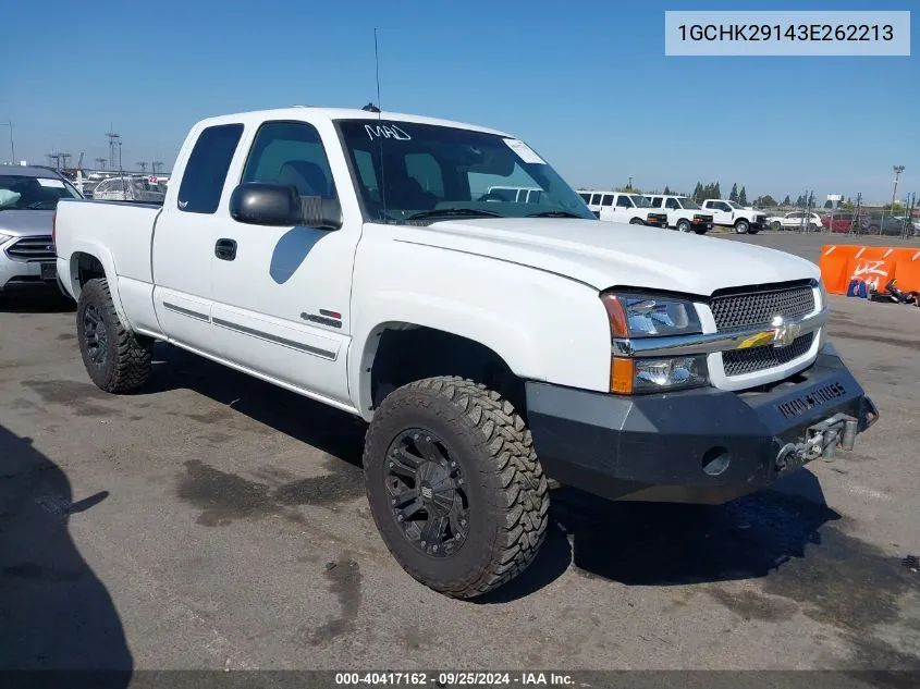 2003 Chevrolet Silverado 2500Hd Ls VIN: 1GCHK29143E262213 Lot: 40417162