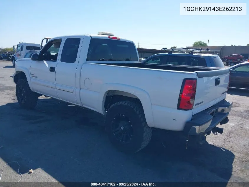 2003 Chevrolet Silverado 2500Hd Ls VIN: 1GCHK29143E262213 Lot: 40417162